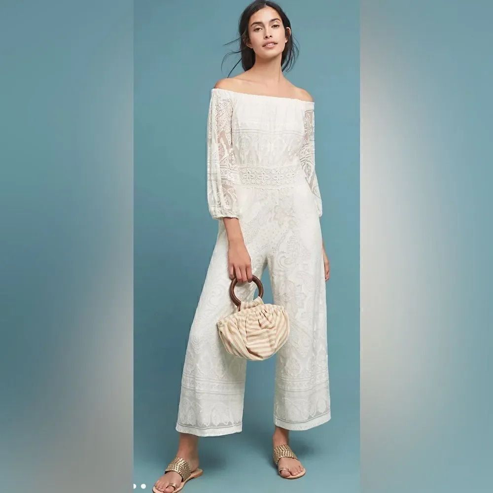 Farm Rio Elliot Off-the-Shoulder Jumpsuit, S!